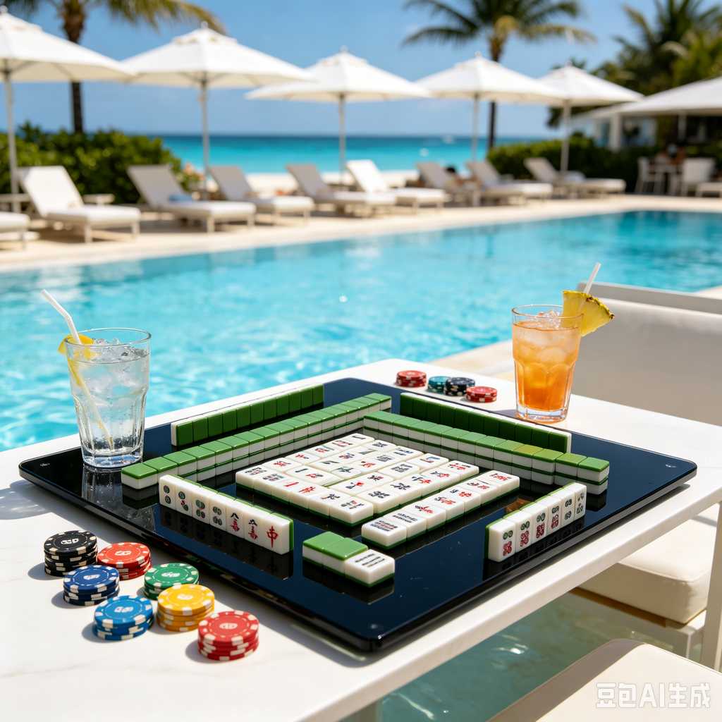 flat print mahjong set