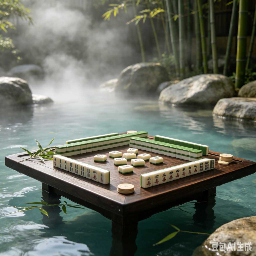 wooden mahjong set